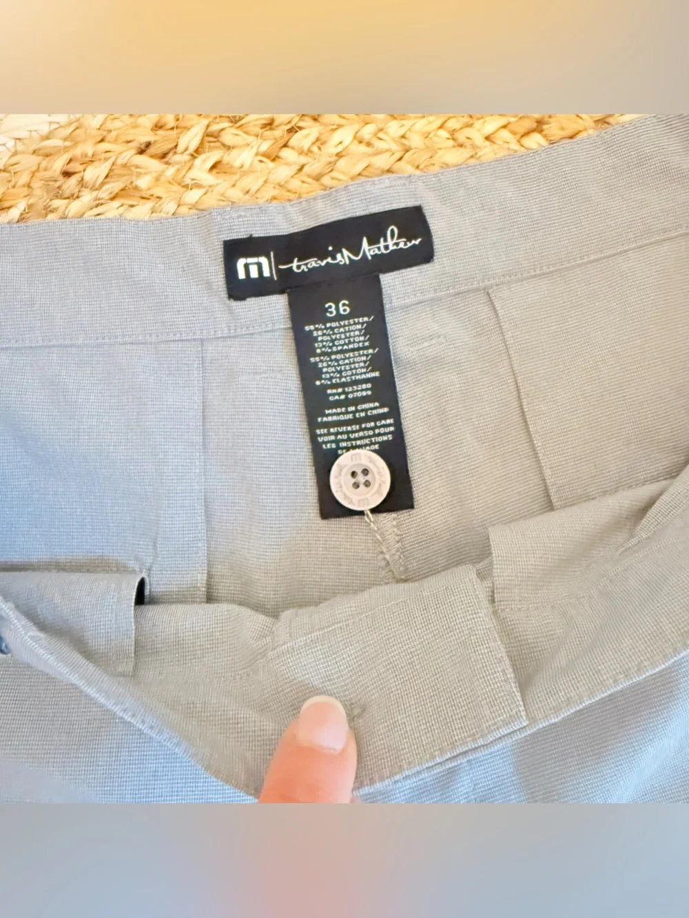 Travis Mathew Light Grey Flat Front Shorts